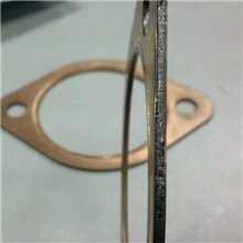 供应汽车排气管紫铜包覆垫片|两孔、厚2.5长135宽96