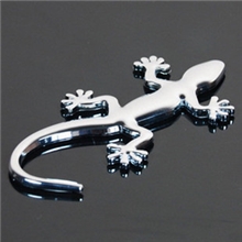 批发小号金属壁虎车贴3D立体车贴避祸汽车装饰贴纸汽车用品