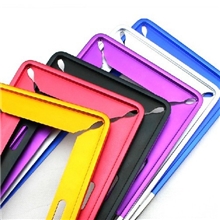 【品质保证】汽车牌照框七彩航空镁合金车牌架带防盗螺丝牌照托