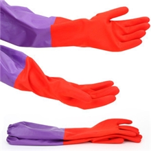 居家加长加厚加绒洗碗家务清洁手套橡胶洗衣加绒手套家务手套