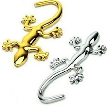 车贴壁虎庇护实心金属车贴3D立体金属壁虎车贴汽车改装车贴