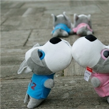 生产销售闪闪童馨大眼睛竹炭狗守望汽车摆件公仔汽车竹炭包