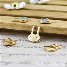 diy饰品配件发饰材料12*10MM合金小兔子（金色）无吊孔50个2794