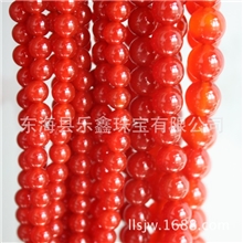 厂家直销批发天然红玛瑙圆珠散珠2-18MM半成品东海天然水晶