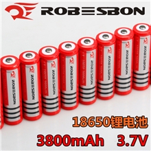 原装18650充电锂电池3800mAh3.7V强光手电筒锂离子【红电池】