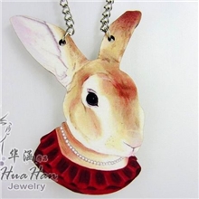 goodwood嘻哈项链木头项链兔子吊坠项链