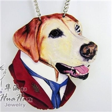 goodwood嘻哈项链木头项链狗吊坠项链