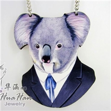 goodwood嘻哈项链木头项链动物吊坠项链