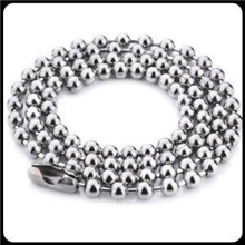 贝尔饰品钛钢项链圆珠链吊坠配链毛衣链特价项链