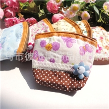 韩版小碎花田园风格贴花零钱包~日用家居百货小商品批发