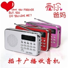 先科SA-105插卡音箱批发迷你音箱音响数字编号选曲老人收音机