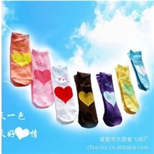 创意星期袜批发糖果桃心星期袜7日袜可爱卡通袜懒人袜