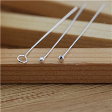 厂家批发S925纯银T针圆珠针9字针diy饰品手链耳环配件