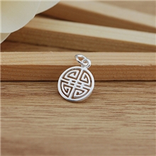 厂家批发S925时尚合金银吊坠双喜diy饰品手链项链配件