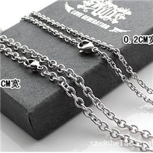 东莞厂家现货供应进口316L不锈钢O字项链/钛钢十字项链