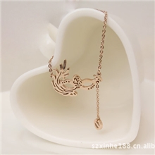 高档钛钢玫瑰金项链款式精美时尚大气送礼必备品