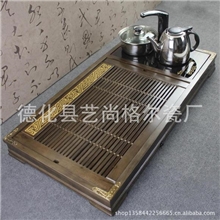 实木茶盘厂柯木四合一功夫茶盘批发含电磁炉木制茶盘加LOGO