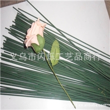 义乌花束花杆批发/卡通花束包装材料批发/铁丝花杆绿色塑料花杆