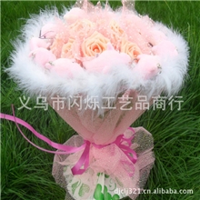 特价娃娃公仔花束海豚玫瑰花批发卡通花束创意礼品