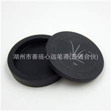 厂家批发3寸圆盘螺纹砚台文房四宝礼品套装毛笔宣纸歙砚配件