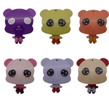 J011厂家直销大眼熊亚克力折叠卡通化妆镜子手机美容配件