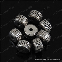 复古配件藏银饰品DIY配件藏银配件批发扁珠串珠A0330