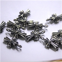 925泰银配件925泰银克罗心十字架吊坠小挂件DIY手链项链配件