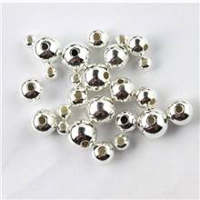 925泰银配件925纯银光珠散珠2-10mm银圆珠银珠