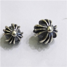 925纯银配件925泰银克罗心实心球DIY手链项链配件925泰银