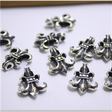 925纯银配件925泰银克罗心吊坠挂件手链项链配件925泰银批发