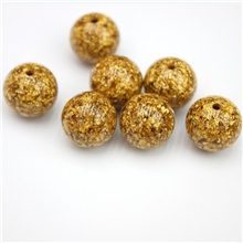 饰品配件批发精品金箔散珠高档纯金箔珠圆珠DIY散珠批发