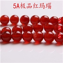 附国检鉴定证书天然水晶5A极品红玛瑙半成品串珠散珠厂家饰品批发