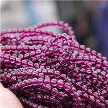 情节人礼物创意新奇6A极品玫红紫牙乌石榴石半成品散珠饰品批发