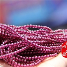 七夕节创意礼物女友5A极品玫红紫牙乌石榴石半成品散珠饰品批发