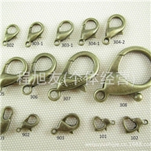 古青铜diy多款大小龙虾扣钥匙挂件复古钥匙扣配件饰品配件