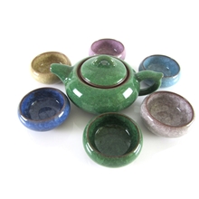 彩色釉缤纷多彩冰裂釉礼品茶具茶具套装功夫茶礼盒装