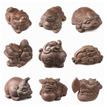 紫砂茶具茶玩摆件精品紫砂茶宠辟邪龙生九子礼品套装