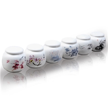 和德陶瓷茶具青花兰滕小号茶叶罐茶道配件特小罐批发混装