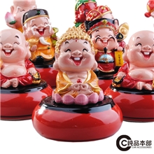 汽车香水座彩陶好神公仔香水摆件汽车饰品车用香水多款混批