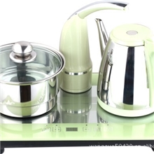 批发新款自动上水电茶炉套装翡翠绿电热水壶高档触摸屏可调温