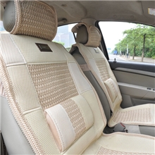汽车亚麻坐垫高档夏季亚麻汽车坐垫/座垫夏季手编坐垫磐若游龙