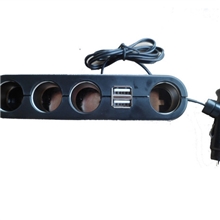 一分四双usb车载充电器点烟器2A车载充电器可充iphoneipad