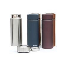 批发山泉不锈钢真空保温杯茶隔精英杯450ML杯子可印字水杯LOGO