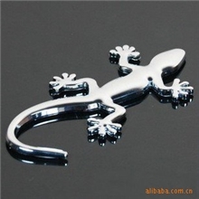 金属壁虎车贴实心壁虎车贴3D立体金属车贴金属贴壁虎车贴