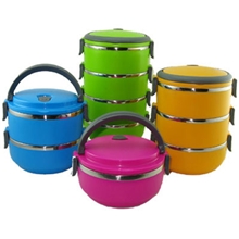 厂家批发不锈钢一二三四层自由组合防漏双层保温桶食格便当饭盒
