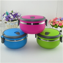 防漏密封保温饭盒不锈钢内胆时尚可爱防漏密封保温饭盒