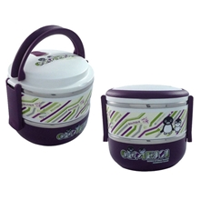 不锈钢防漏饭盒二层可爱卡通印花手提组合便当盒不锈钢防漏饭盒