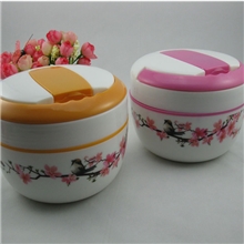 陶瓷保温饭盒中国风古典花鸟1.0L保温礼品赠品便当盒陶瓷保温饭盒