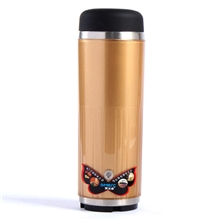 MERC不锈钢车载杯电热杯厂家批发T500金色车载加热杯不锈钢电水壶