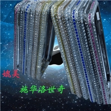 金属质地苹果5\5SIphone5镶钻金属边框带按键手机壳保护壳批发